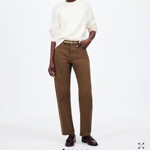 Green/brown Madewell Darted Barrel Jeans